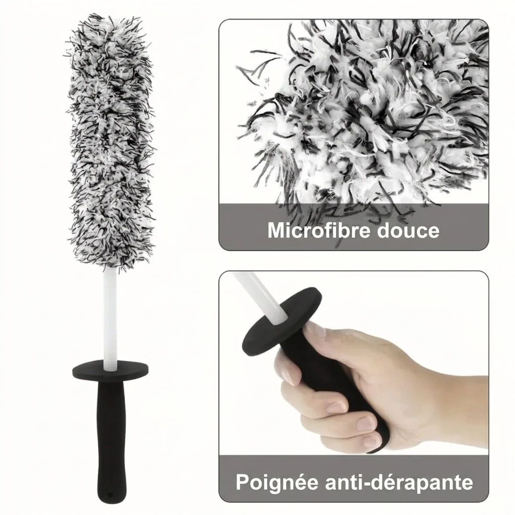 Aurevia wheel pro - brosse microfibre pour jantes