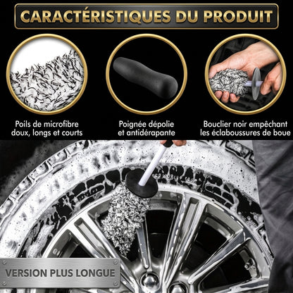 Aurevia wheel pro - brosse microfibre pour jantes