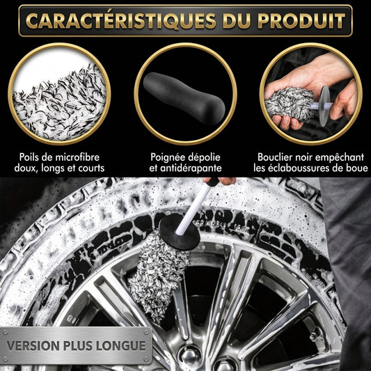 Aurevia wheel pro - brosse microfibre pour jantes